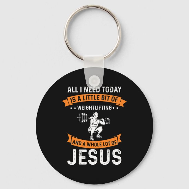 Vi behöver viktning och Jesus Christian Gud Kärlek Nyckelring (Framsida)