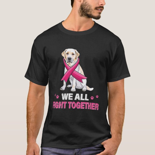 Vi bekämpar alla tillsammans Hund för ökad medvete T Shirt (Framsida)