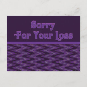 Vi beklagar förlusten vykort