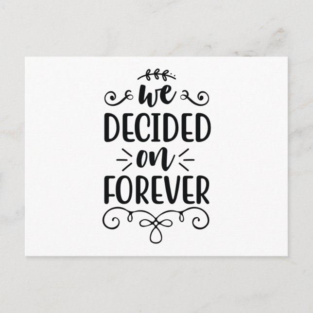 Vi bestämde oss för evighet vykort (Framsida)