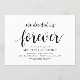 Vi bestämde oss för evigt, Förlovningsfest inbjuda Inbjudningar