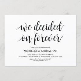 Vi bestämde oss för evigt, Förlovningsfest inbjuda Inbjudningar