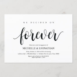 Vi bestämde oss för evigt, Förlovningsfest inbjudn Inbjudningar