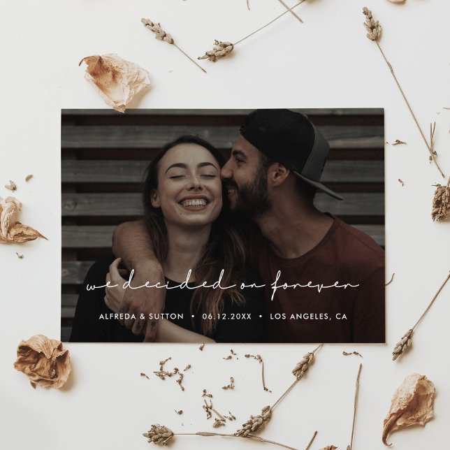 Vi bestämde oss för evigt modernt minimalistiskt f meddelande (Skapare uppladdad)