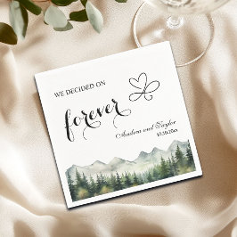 Vi bestämde oss för Forever Elegant Bröllop Pappersservett