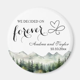 Vi bestämde oss för Forever Elegant Bröllopsgåva Magnet