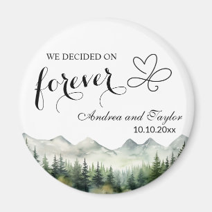Vi bestämde oss för Forever Elegant Bröllopsgåva Magnet