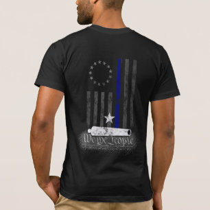 VI BETSY ROSS BLUE LINE AMERICAN FLAGGA T SHIRT