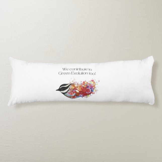 Vi bidrar också till Gröntens utveckling Kroppskudde (Framsidan)