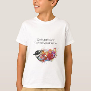 Vi bidrar också till gröntens utveckling. t shirt