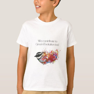 Vi bidrar också till gröntens utveckling. t shirt