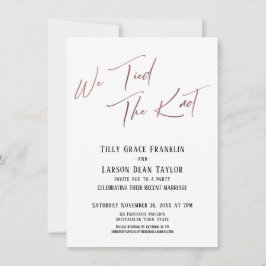 Vi binder Eleganten Typografi vid Knot Ro Guld Inbjudningar