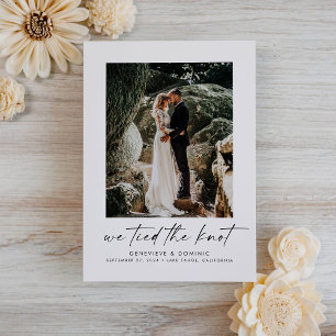 Vi binder knattfotoElopement/Bröllop Meddelande