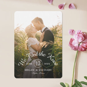 Vi binder Knot Classic Photo Elopement Bröllop Meddelande