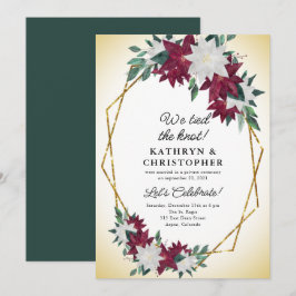 Vi binder Knot Poinsettias jul Bröllop Inbjudningar