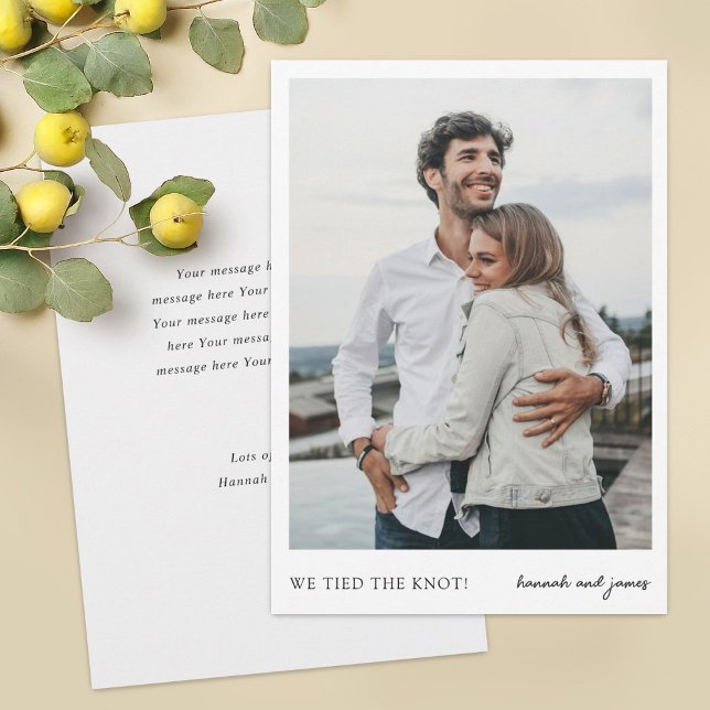 Vi binder knut-blocket till Photo Elopement Bröllo Meddelande (Skapare uppladdad)
