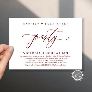 Vi binder samman Knot, Bröllop Elopement Dinner Pa Inbjudningar