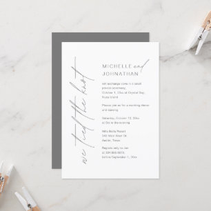 Vi binder samman Knot, Bröllop Elopement Dinner Pa Inbjudningar