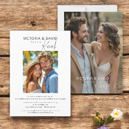 Vi binder till knölutgjutelse/bröllopsmottagning inbjudningar