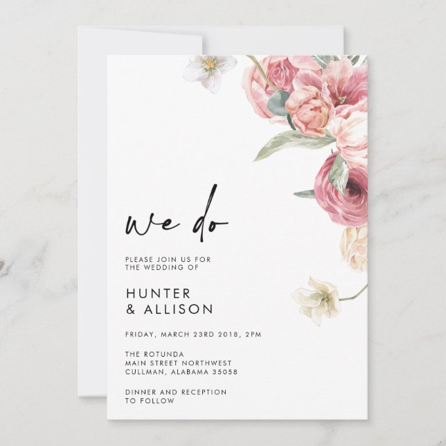 Vi bjuder in bröllop | AnnElizabeth Inbjudningar (Framsida)