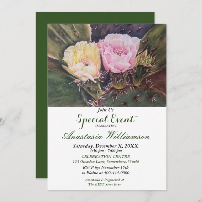 VI BLIR TVÅPARTS EVENEMANGSFÖRBOKNING INBJUDNINGAR (Fram/baksida)