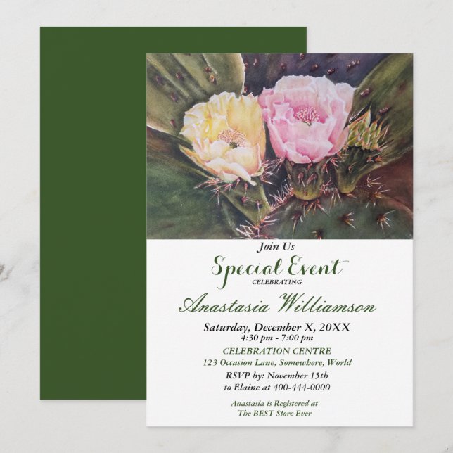 VI BLIR TVÅPARTS EVENEMANGSFÖRLAGOR INBJUDNINGAR (Fram/baksida)