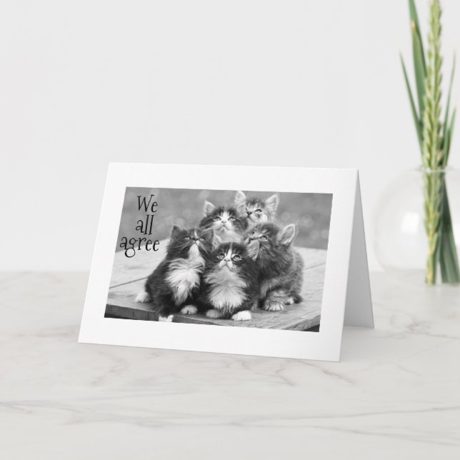 VI BÖR HA ETT GRATTIS PÅ FÖDELSEDAGEN KORT (Framsida)