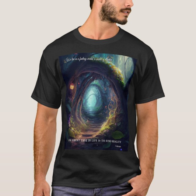 Vi bor i en Fantasy World... T Shirt (Framsida)