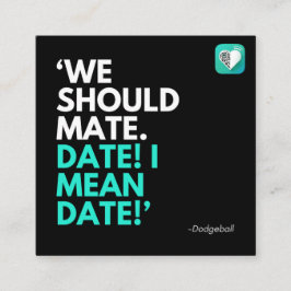 VI BÖR MATTA FYRKANTIGT VISITKORT