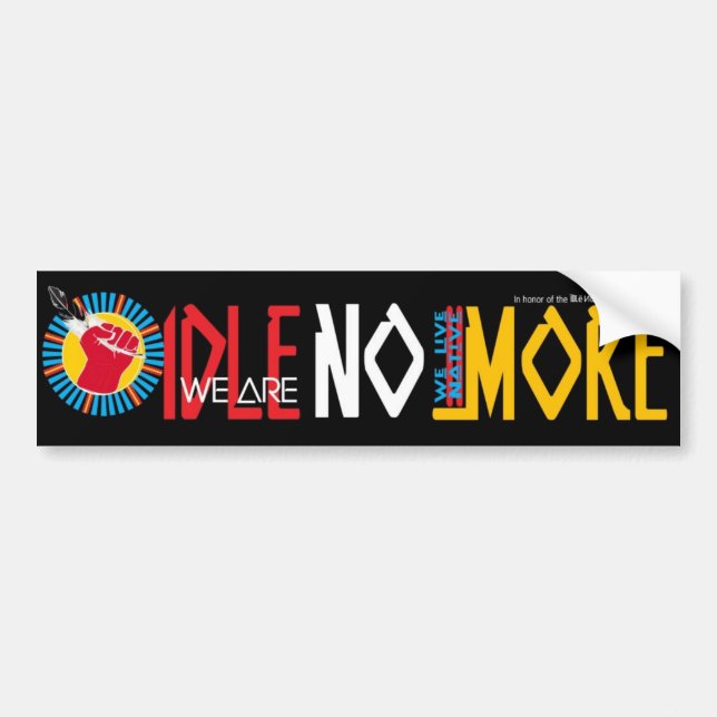 Vi bor Native=WE ÄR OVERKSAMMA INTE MER Bildekal (Framsidan)