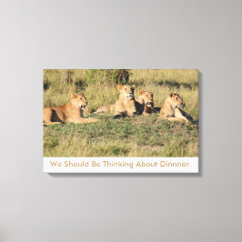 Vi borde tänka på middagen. canvastryck