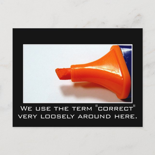 Vi bryr oss inte om att göra högerna sak vykort (Framsida)