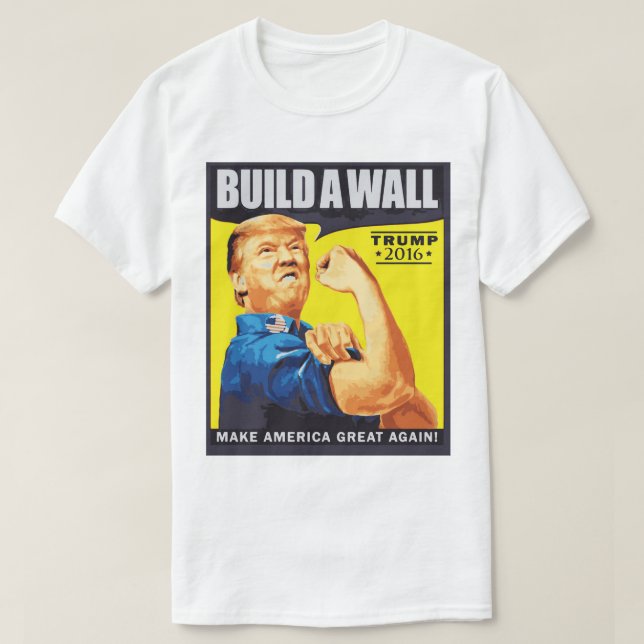 Vi bygger t-skjortan för det väggDonald Trump T Shirt (Design framsida)