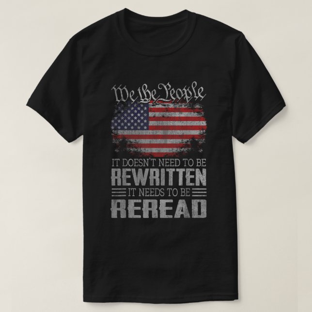Vi citerar den amerikanska konstitutionen t shirt (Design framsida)