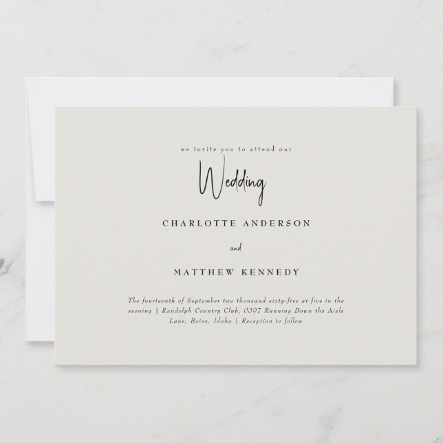 Vi Cream No Parents Bröllop Inbjudningar (Framsida)