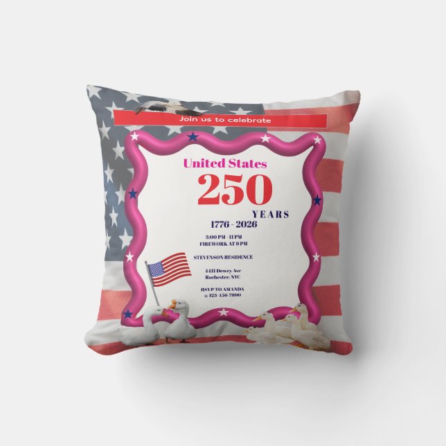 Vi De Dumma Gässen 250:e Roliga Firande Kudde (Framsida)