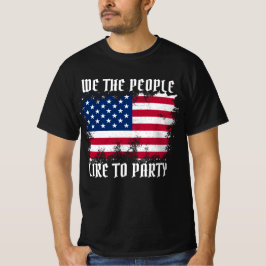 Vi, den 4 juli, i USA flagga, den ädla Distress T Shirt