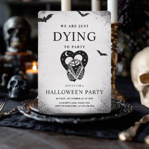 Vi dör bara till Party Gothic Skeleton Julkort