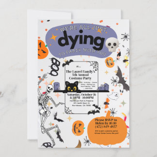 Vi dör bara till Party | Halloween Costume Inbjudningar