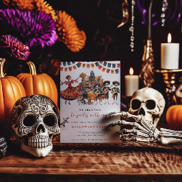 Vi Dör För Att Festa | Los Muertos Halloweenfest Inbjudningar