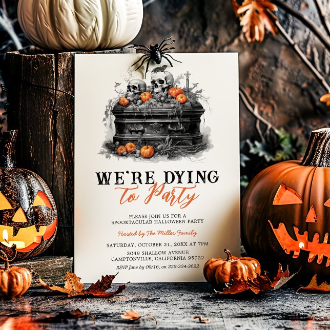 Vi dör till Party Halloween fest Inbjudningar (Skapare uppladdad)