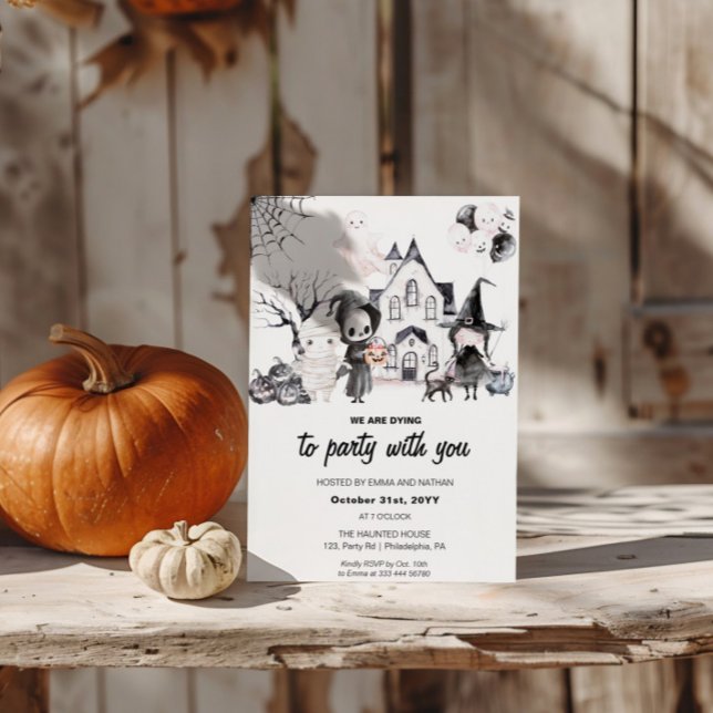 Vi dör till Party | Inbjudan till halloween fest (Skapare uppladdad)