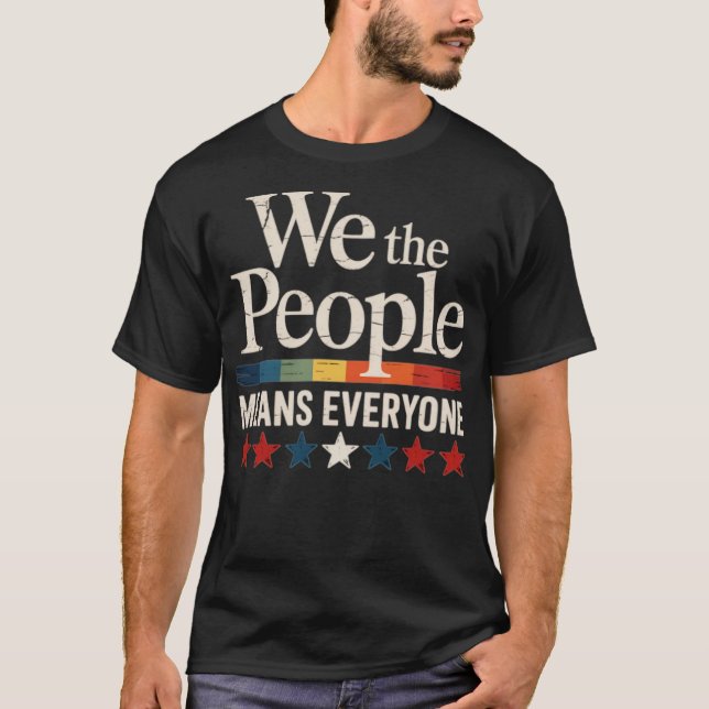 Vi Elaket Folkets rättigheter - alla USA:s grundla T Shirt (Framsida)
