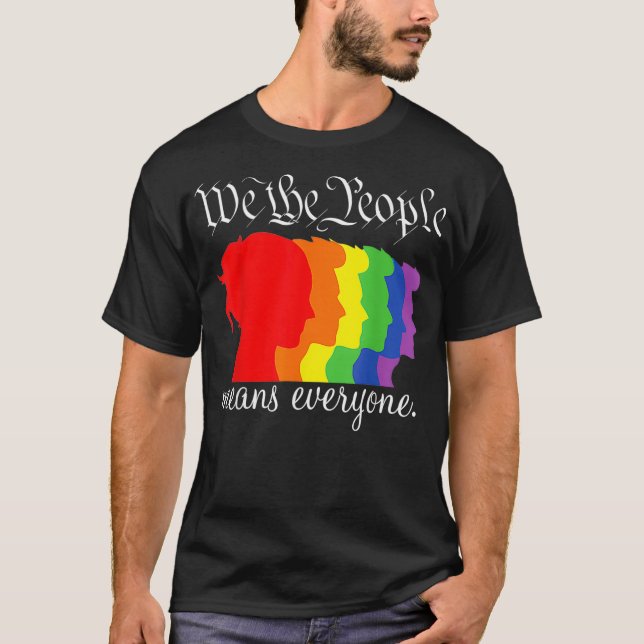 Vi Elaket Människor alla HBT Gay pride  T Shirt (Framsida)