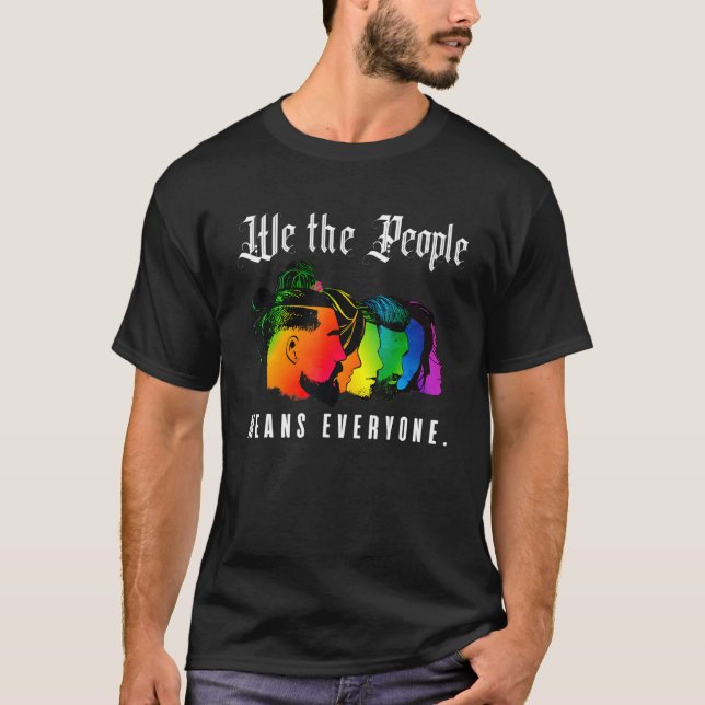 Vi Elaket Människor alla LGB Gay pride T Shirt (Framsida)