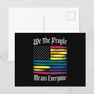 Vi Elaket People's All HBT Gay pride Gift Vykort