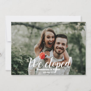 Vi Elope Foto Bröllop-meddelande