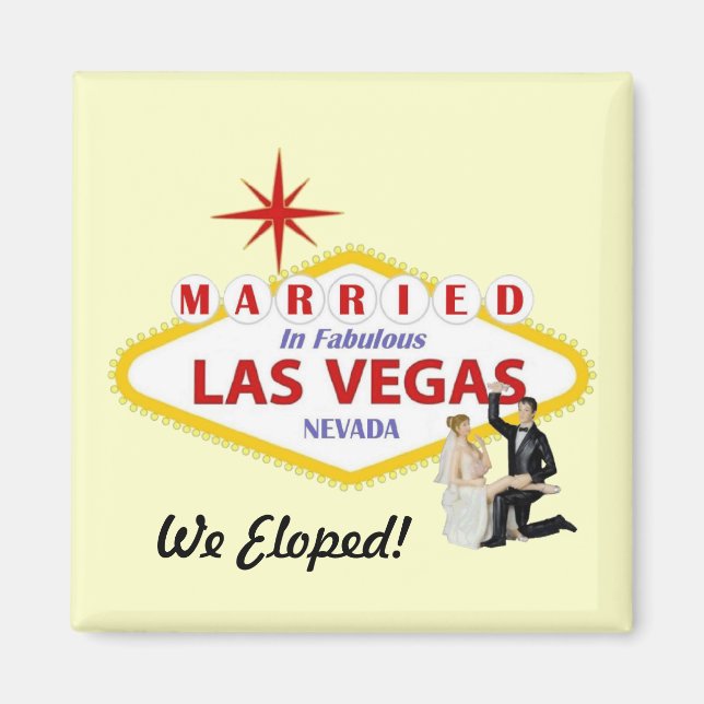 Vi Elope! Gift i Las Vegas Magnet (Framsidan)