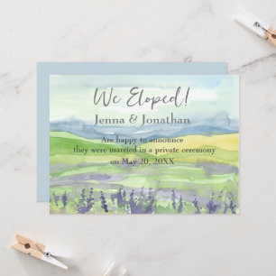 Vi Elope Mountain Wildblomme Bröllop-meddelande