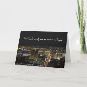 Vi Elope, sprang iväg och har gifte sig i Vegas! K Meddelande